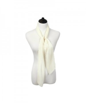 IvyFlair Womens Pleated Skinny Scarf