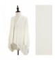 Women's Solid Gauzy Jersey Cardigan Kimono Wrap - Ivory - CU11VAU9JRP