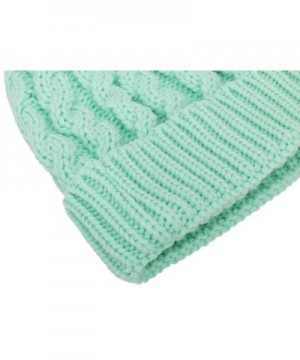 Women Beanie Cable Foldable Winter in Women's Skullies & Beanies