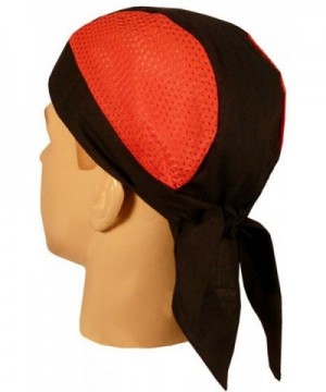 Skull Cap Biker Caps Headwraps Doo Rags - Red/Black Air Flow - C512ELHP27F