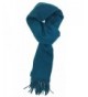 Plum Feathers Rich Solid Colors Cashmere Feel Winter Scarf - Teal - CK180ZE04SC