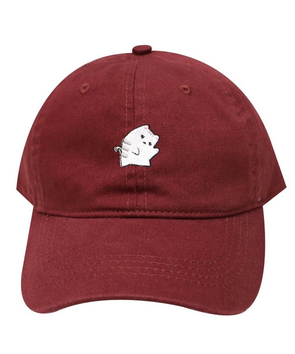 City Hunter C104 Cute Cat Cotton Baseball Dad Cap 25 Colors - Burgundy - C2183OE386E