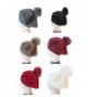 Womens PomPom Kintted Fashion Burgundy in Women's Skullies & Beanies