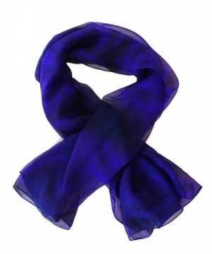 Nahari Silks 100% Hand-Dyed- Silk Chiffon Scarfs - Adder Night - CH17YRR56ZX