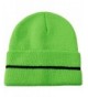 JIBIL Winter Plain Beanies- Unisex Chunky Warm Reflective Knit Hat - 01flo Green - CH185LHDWEM