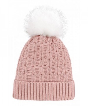 Womens Luxurious Pompom Winter Beanie in Women's Skullies & Beanies