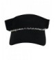 Black Sun Visor with Single Row Rhinestone Hat Cap - C011UK5DPZJ