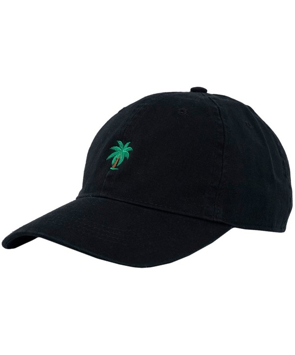 City Hunter C104 Palm Tree Summer Cotton Baseball Cap 15 Colors - Black - C412IPX80P7