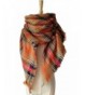 MOLERANI Women's Tassels Soft Plaid Tartan Scarf Winter Large Blanket Wrap Shawl - 11-orange - CX12MR09JQ3