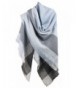 MissShorthair Warm Plaid Blanket Scarf Large Square Tartan Checked Shawl Wrap - Blue Tartan - CF185RN8QRI