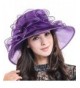 HISSHE Women's Kentucky Derby Dress Tea Party Church Wedding Hat S609-A - Purple - CH17XHM0IQ6