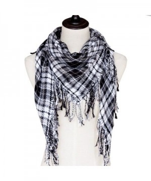 100% Cotton Tactical Military Shemagh Premium Arabic Desert Keffiyeh Scarf Wrap - White Black - CF1882C5G98