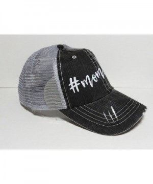 Glitter MomLife Distressed Trucker Fashion