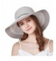 SOMALER Women Floppy Sun Hat Summer Wide Brim Beach Cap Foldable Cotton Straw Hat - Light Grey - CC180HMNO53