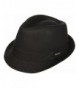 Van Heusen Men's Twill Herringbone Fedora Hat- Lightweight - Black - CO184T546QR