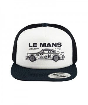 GarageProject101 1976 Le Mans Porsche 911 RSR Baseball Mesh Cap Snapback Trucker Hat- White / Navy- One Size - CU12LHPGBAP