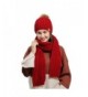 Fantastic Zone Winter Warm Knitted Women Fashion Scarf and Beanie Hat Set - Red - CY188ZH4M97