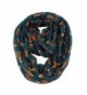 Women's Fox Animal Print Infinity Loop Cowl Casual Ladies Circle Scarf - Teal - CD188KLR44A