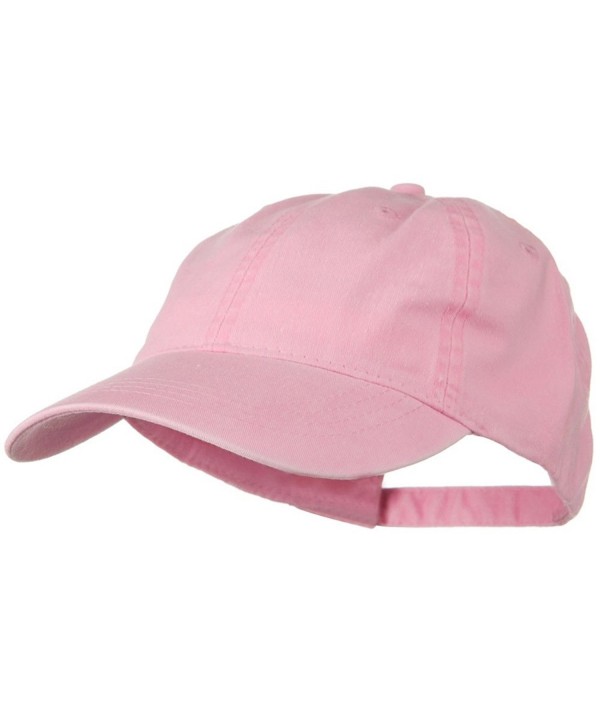 Washed Solid Pigment Dyed Cotton Twill Brass Buckle Cap - Pink - CQ11918IXWB