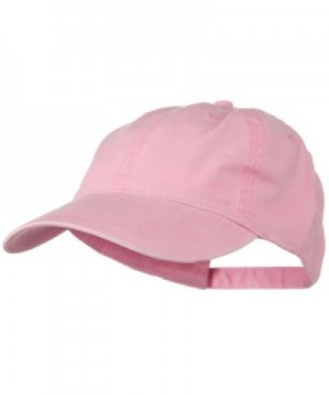 Washed Solid Pigment Dyed Cotton Twill Brass Buckle Cap - Pink - CQ11918IXWB