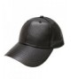 City Hunter Lc100 Plain Leather Cap (10 Colors) - Black - CJ12MX26GYY