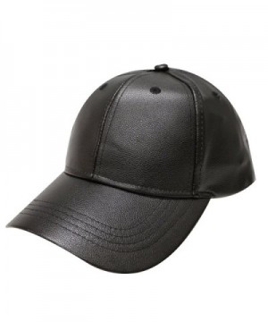 City Hunter Lc100 Plain Leather Cap (10 Colors) - Black - CJ12MX26GYY