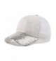 Qunson Womens's Mesh Lace Flower Print Trucker Baseball Cap Hat - White - CY12DF5P2BF