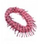 Infinity Circle Ribbed Fringe Scarves - Ribbed Knit - Salmon Pink & Old Purple - C0184SCL47U