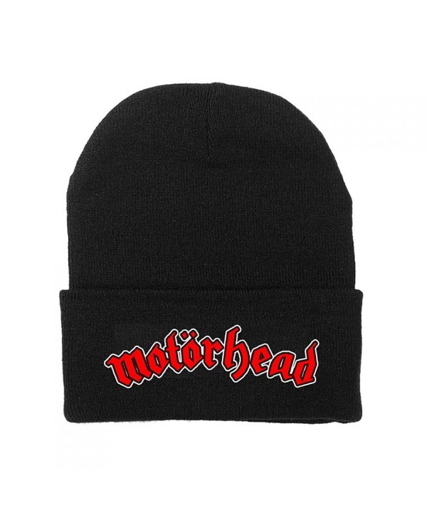 Motorhead Logo Fold Cuff Beanie Knit Hat Cap - C7182Y02GIQ