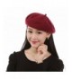 ieasysexy Classic French Style Lightweight Adult Women Casual Wool Beret Beanie - Wine Red - CQ12MZY1C8Z