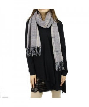 BENANCY Women's Plaid Scarf Long Scarves Warm Tartan Blanket Wrap Shawl - 58360 Light Pink - CG189Z5RUHE