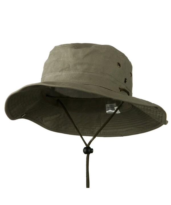 Extra Big Size Brushed Twill Aussie Hats - Olive (For Big Head) - CH11M5D8Y19