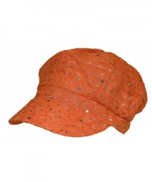 Orange Sparkle Newsboy Cap - C9113R9K891