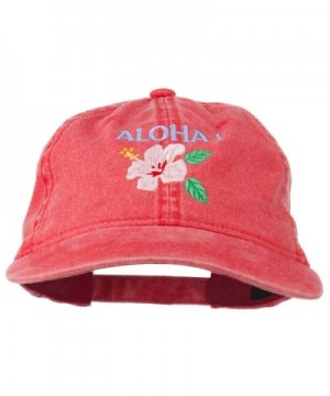 Hawaii Flower Aloha Embroidered Washed