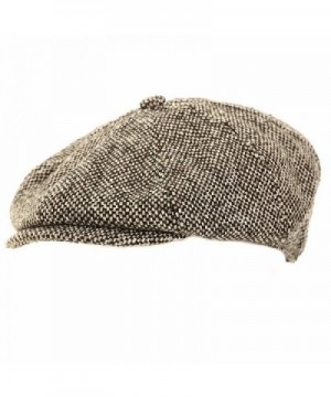 Mens Wool Blend 8 Panel newsboy Cap - Grey - CD129KNBK67