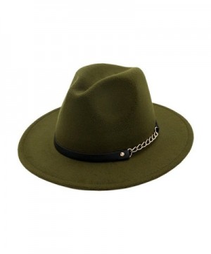 AHATECH Women's Wide Brim Wool Felt Fedora Panama Hat Cap For Women - CD186HD3M98