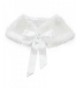 TiaoBug Girls Princess Faux Fur Bolero Shoulder Cape Bridesmaid Shawl Stole Shrug - White - CP1298664MV