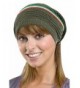 Men / Women's Retro Oversized Slouchy Winter Knit Beanie Hat - Color Stripes_olive - CC186WQ5SR6