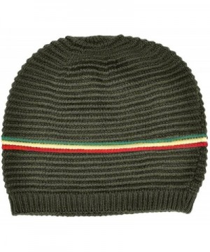 Oversized Slouchy Winter Womens Stripes_Olive in Women's Skullies & Beanies