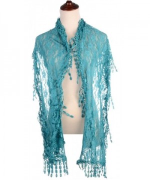Womens Fashion Floral Pattern Turquoise in Fashion Scarves