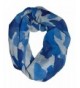 Camouflage Infinity Scarf - Grey/Blue - C411U34CQYD