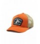 Fly Fishing Hat Bucking Trout Orange Trucker Snapback Dead Drift Fly - Orange/Cream - CO12FFNNDYN