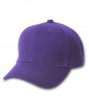 Plain Baseball Cap Blank Hat Solid Color Velcro Adjustable 13 Colors (Purple) - C911EWMBMOR