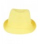 Womens Colorful Cotton Trilby Fedora