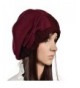 New Style Women Wool Bow Beret Knit Cap Winter Hat Claret - CO11PU207SF