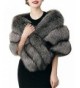 FOLOBE Women Thicken Faux Fur Wrap Shawls Bridal Wedding Scarves Jacket Stoles - Deep Grey - CL188AMZOAD