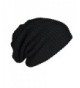 Maying Mens Slouchy Long Beanie Knit Cap For Summer Winter Oversize - Black - CN12MYPJF08