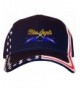 Spiffy Custom Gifts Blue Angels Embroidered Stars & Stripes Baseball Cap Navy - CE12EDNLWHL