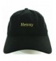 Henny Hat Embroidered in USA Baseball Hat - Black - C717WX87UX8