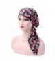 Binmer(TM) Women Muslim Stretch Turban Hat Velvet Hair Loss Head Scarf Wrap - Blue - CY186SZHEIT